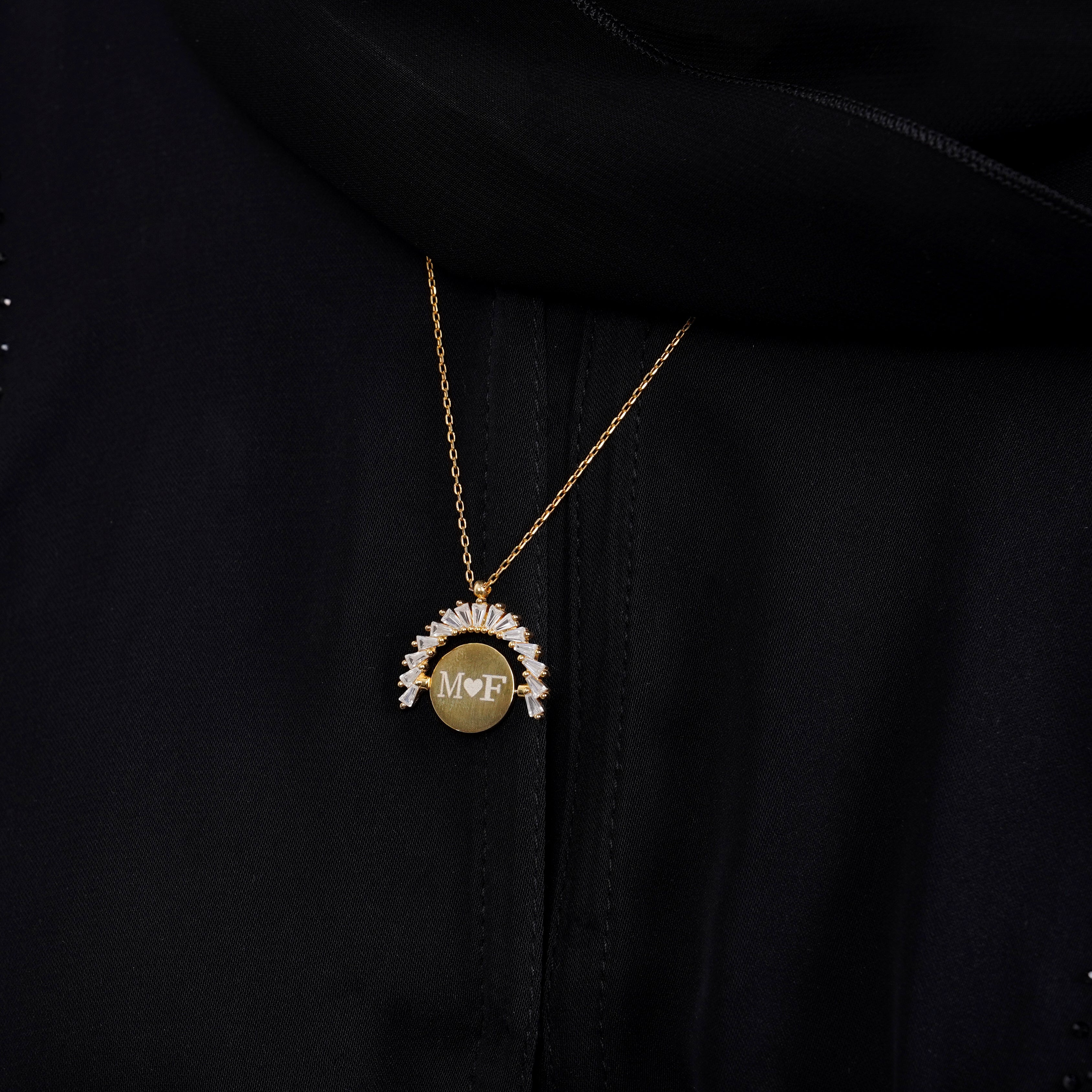 925 Silver Personalized Custom Rotating Coin Name Necklace - Leona Jewelry