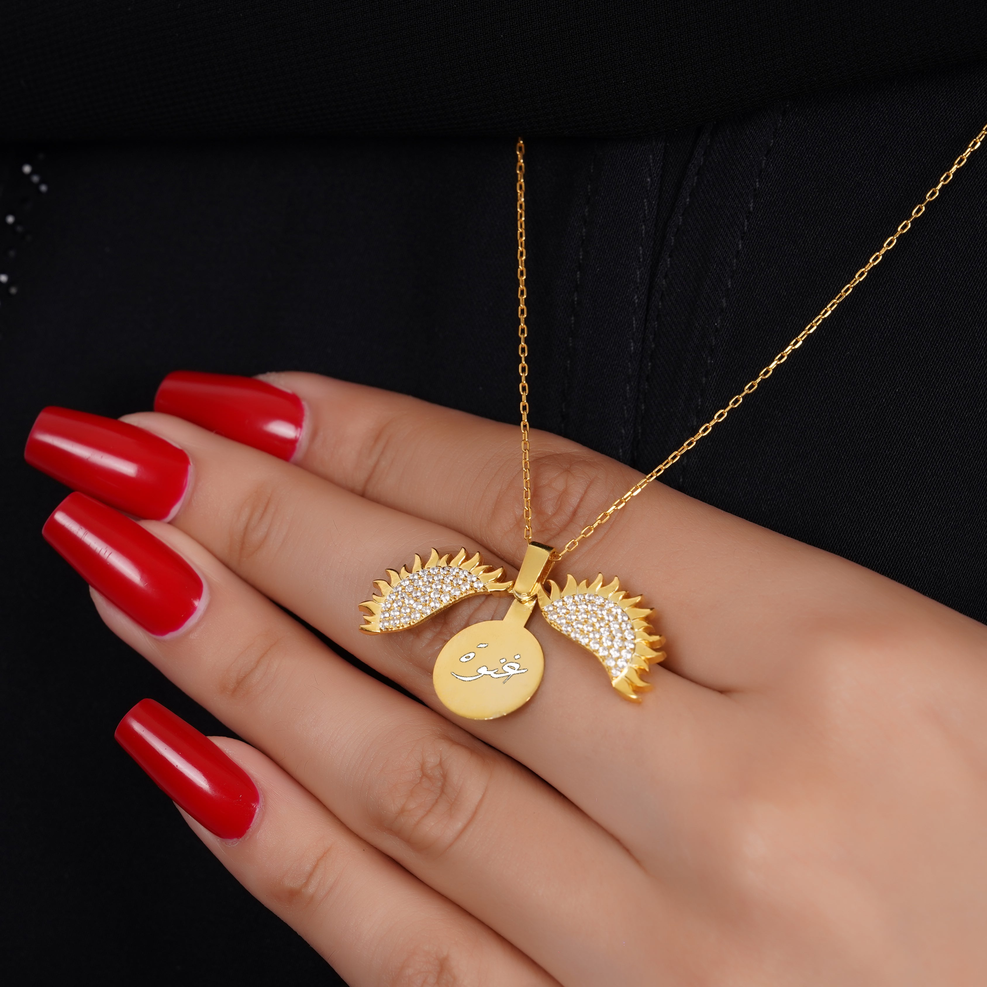 925 Silver Personalized Custom Sun Name Necklace - Leona Jewelry