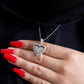 925 Silver Personalized Custom Rotating Heart Name Necklace (Silver)