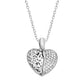 925 Silver Personalized Custom Heart Name Necklace (Silver)