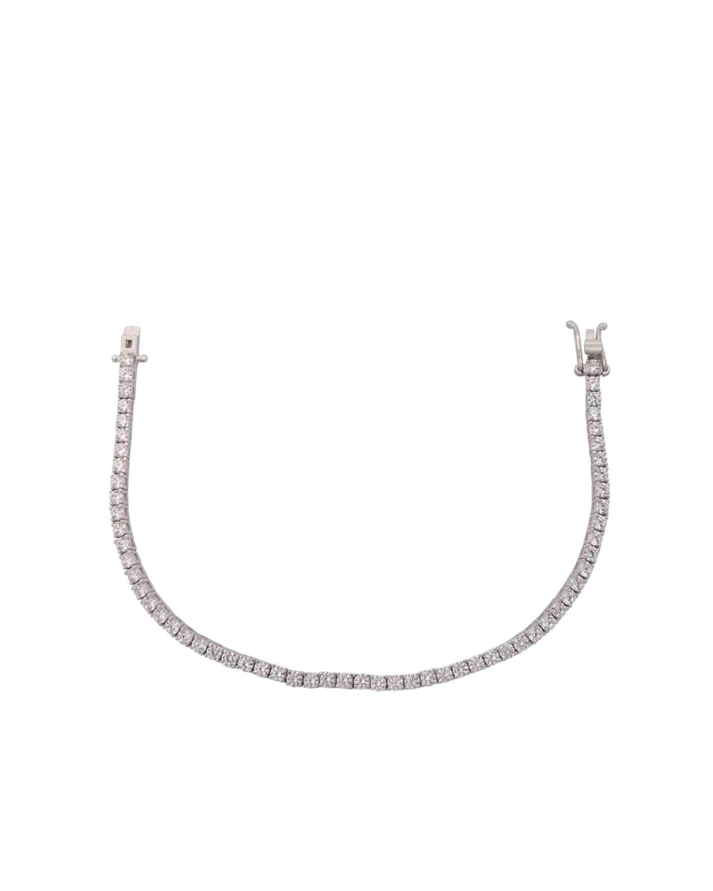 925 Silver Tennis Bracelet (Silver)