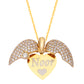 925 Silver Personalized Custom Golden Heart Name Necklace