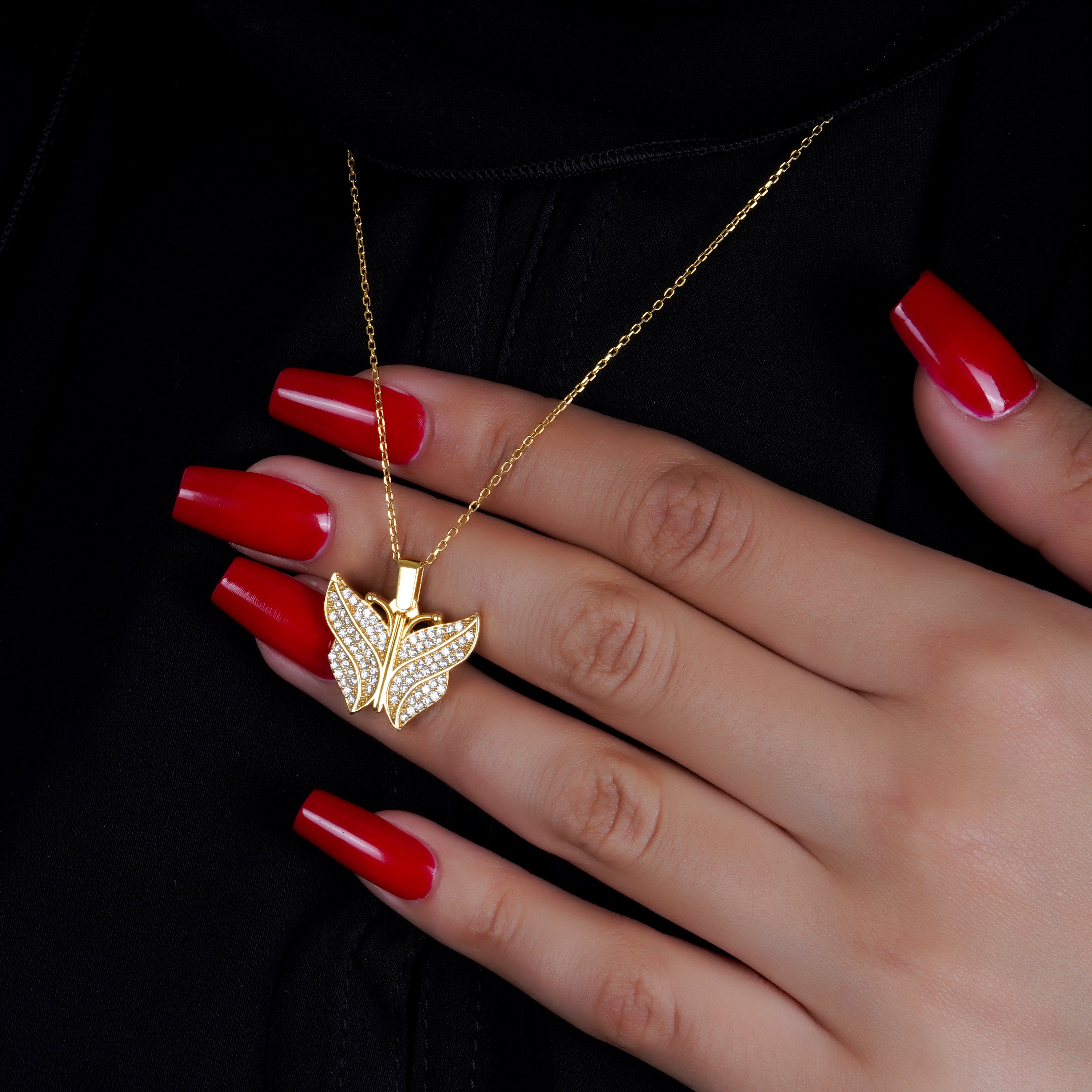 925 Silver Personalized Custom Butterfly Name Necklace - Leona Jewelry