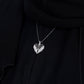 925 Silver Personalized Custom Love Angel Wings Jewelry Set (Silver)