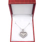 925 Silver Personalized Custom Rotating Heart Name Necklace (Silver)