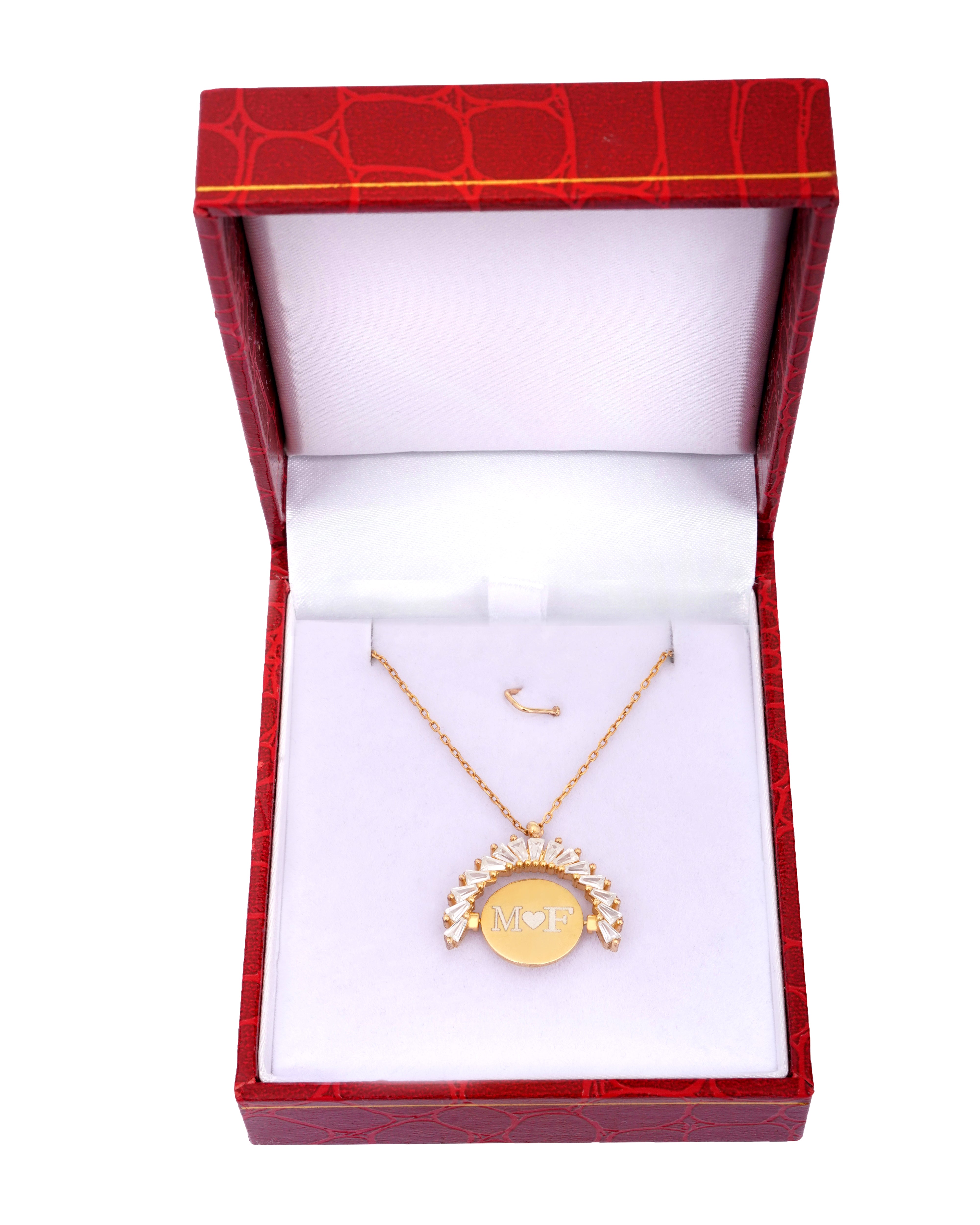 925 Silver Personalized Custom Rotating Coin Name Necklace - Leona Jewelry