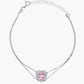 925 Silver Pink Heart Jewelry Set (Silver)