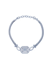 925 Silver Octagon Jewelry Set (Silver)