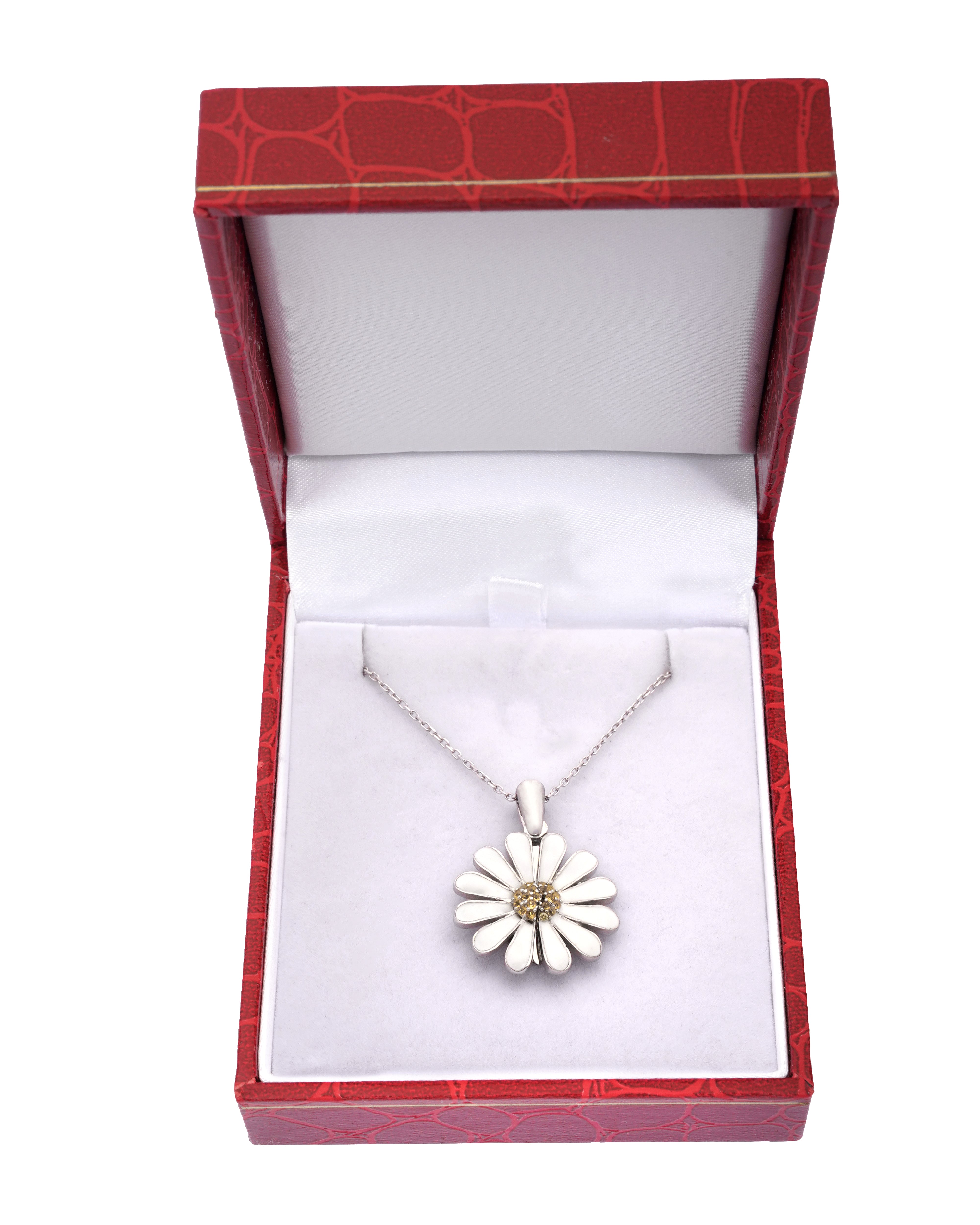 925 Silver Personalized Custom Flower Name Necklace (Silver) - Leona Jewelry