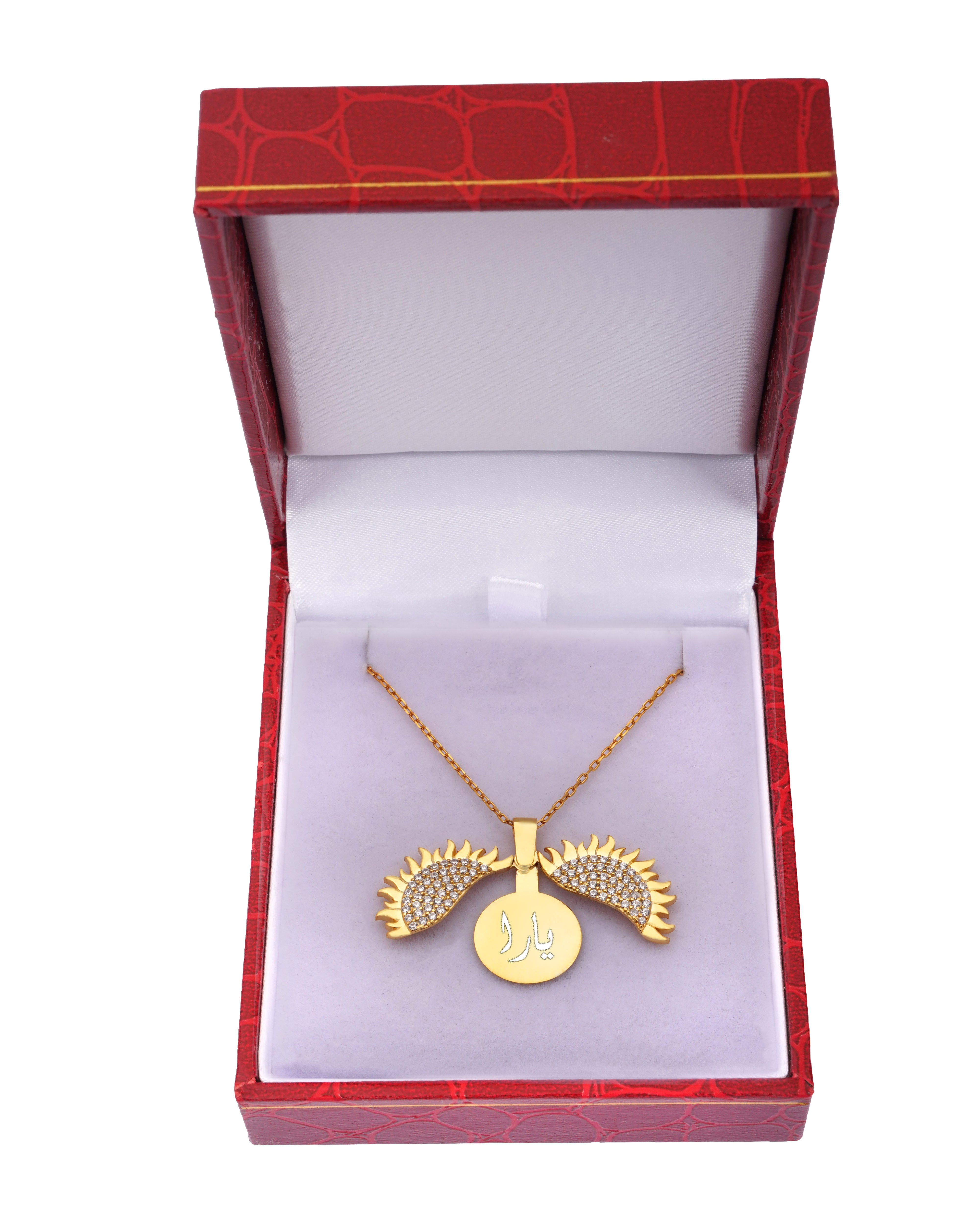 925 Silver Personalized Custom Sun Name Necklace - Leona Jewelry