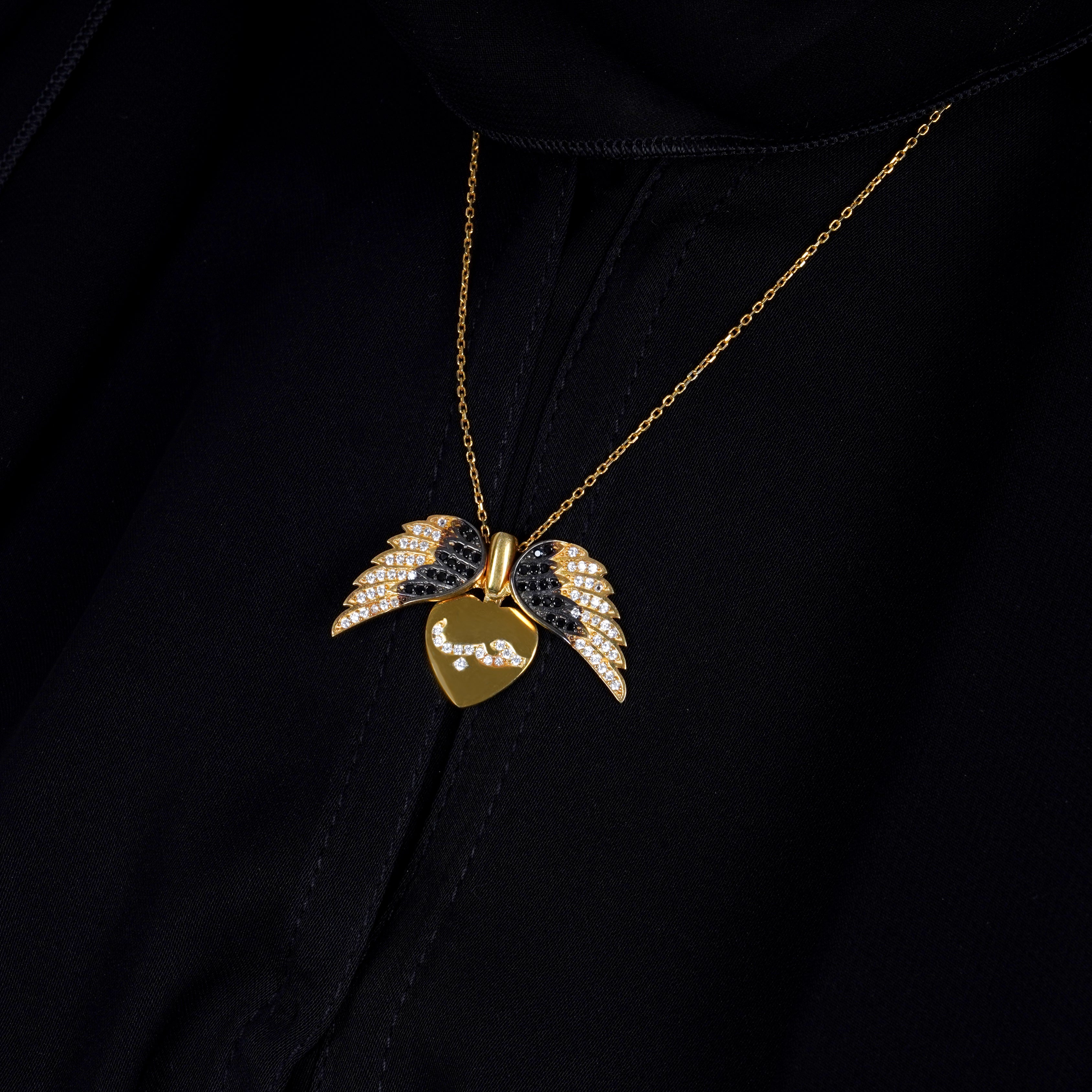 925 Silver Angel Wings of Love Necklace - Leona Jewelry