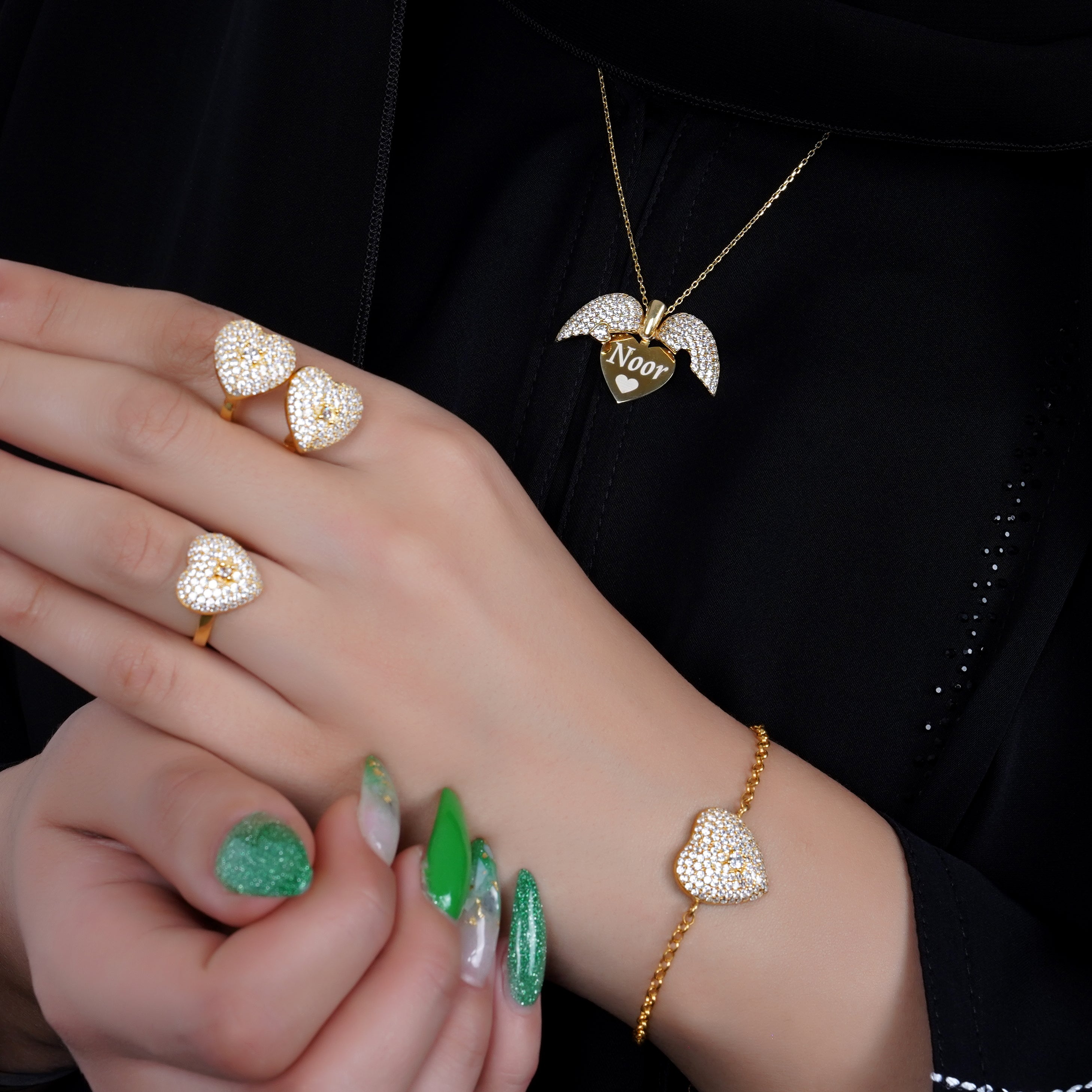 925 Silver Love Heart Bracelet - Leona Jewelry