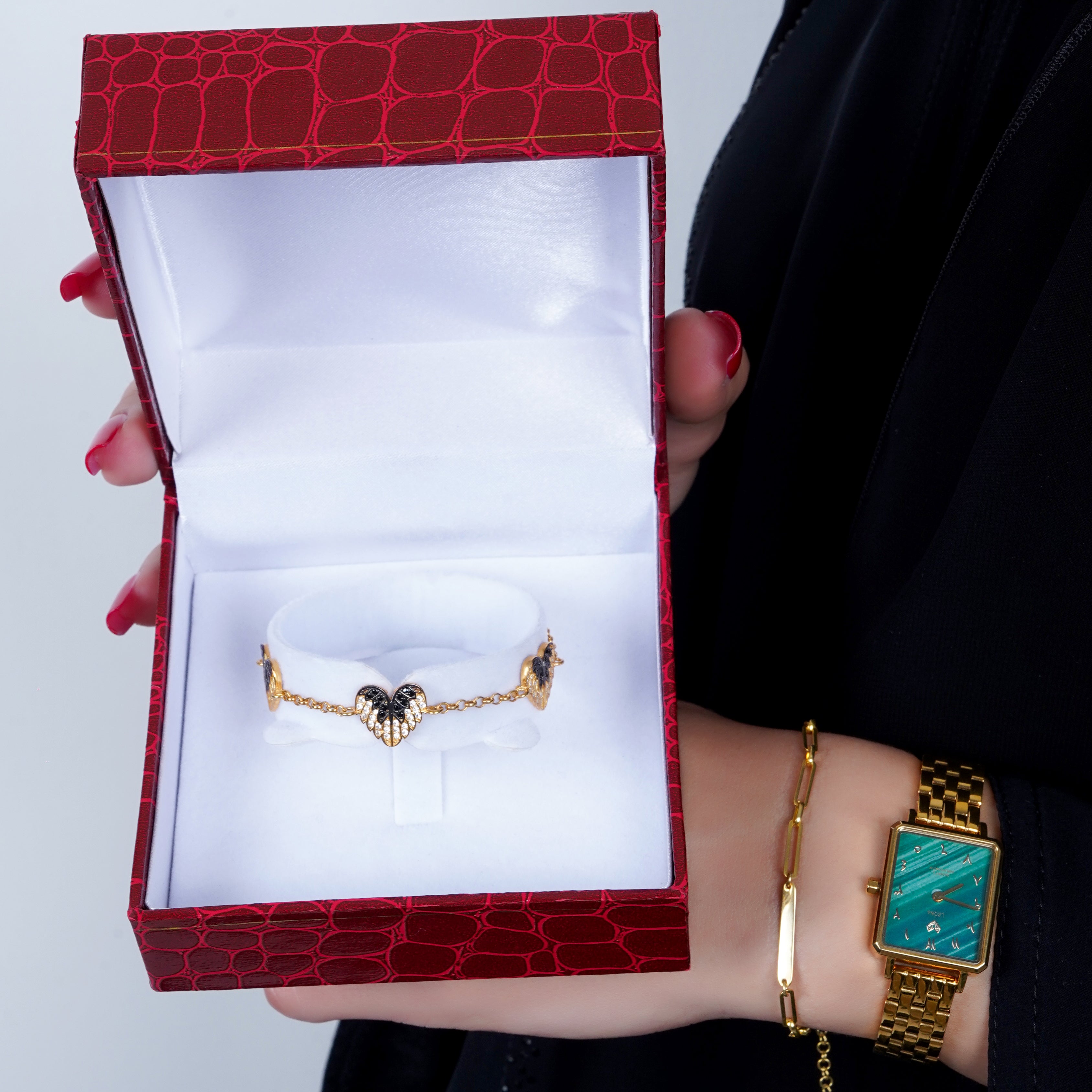 925 Silver Angel Wings of love bracelet - Leona Jewelry