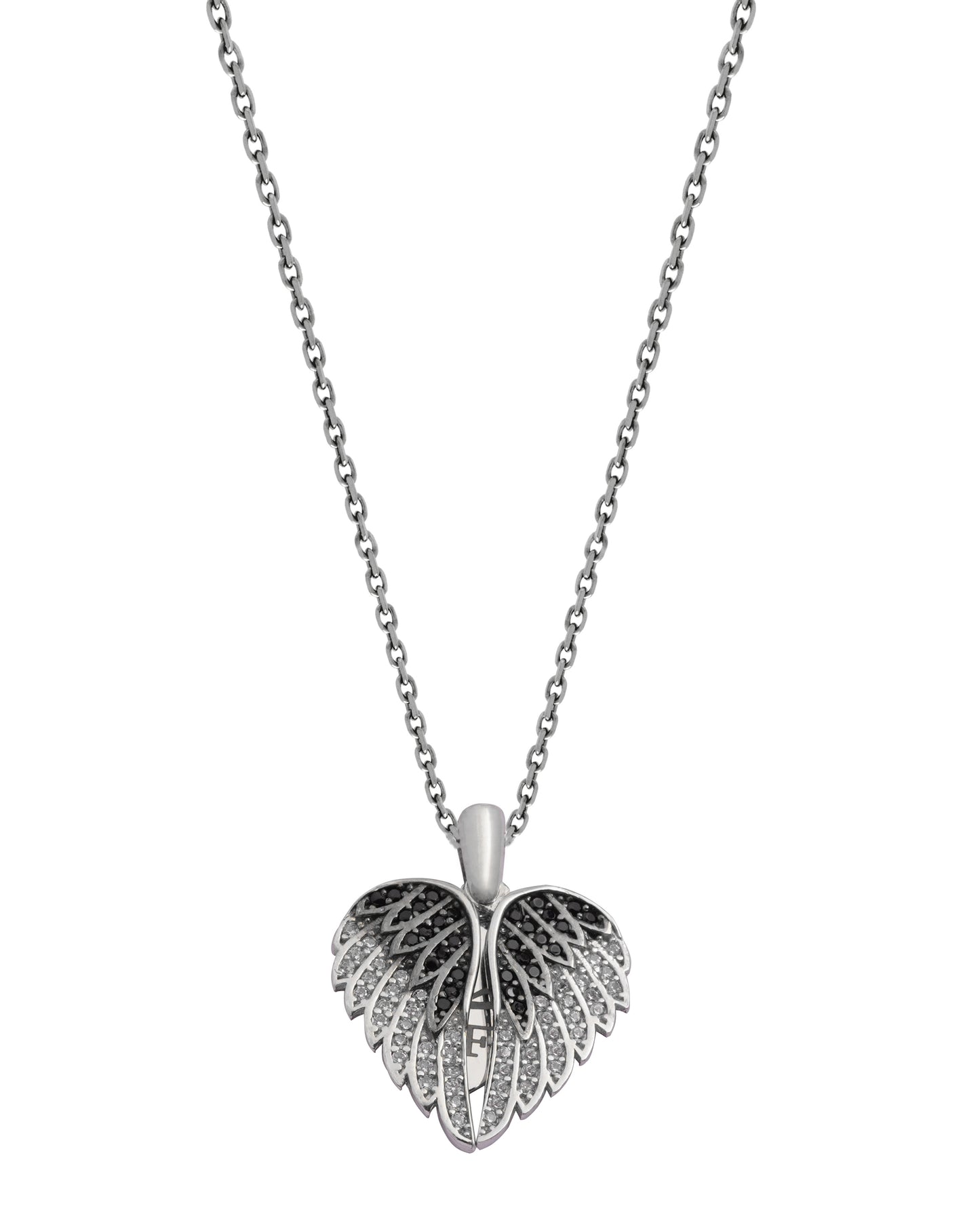 925 Silver Personalized Custom Love Angel Wings Jewelry Set (Silver)