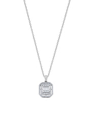 925 Silver Octagon Jewelry Set (Silver)