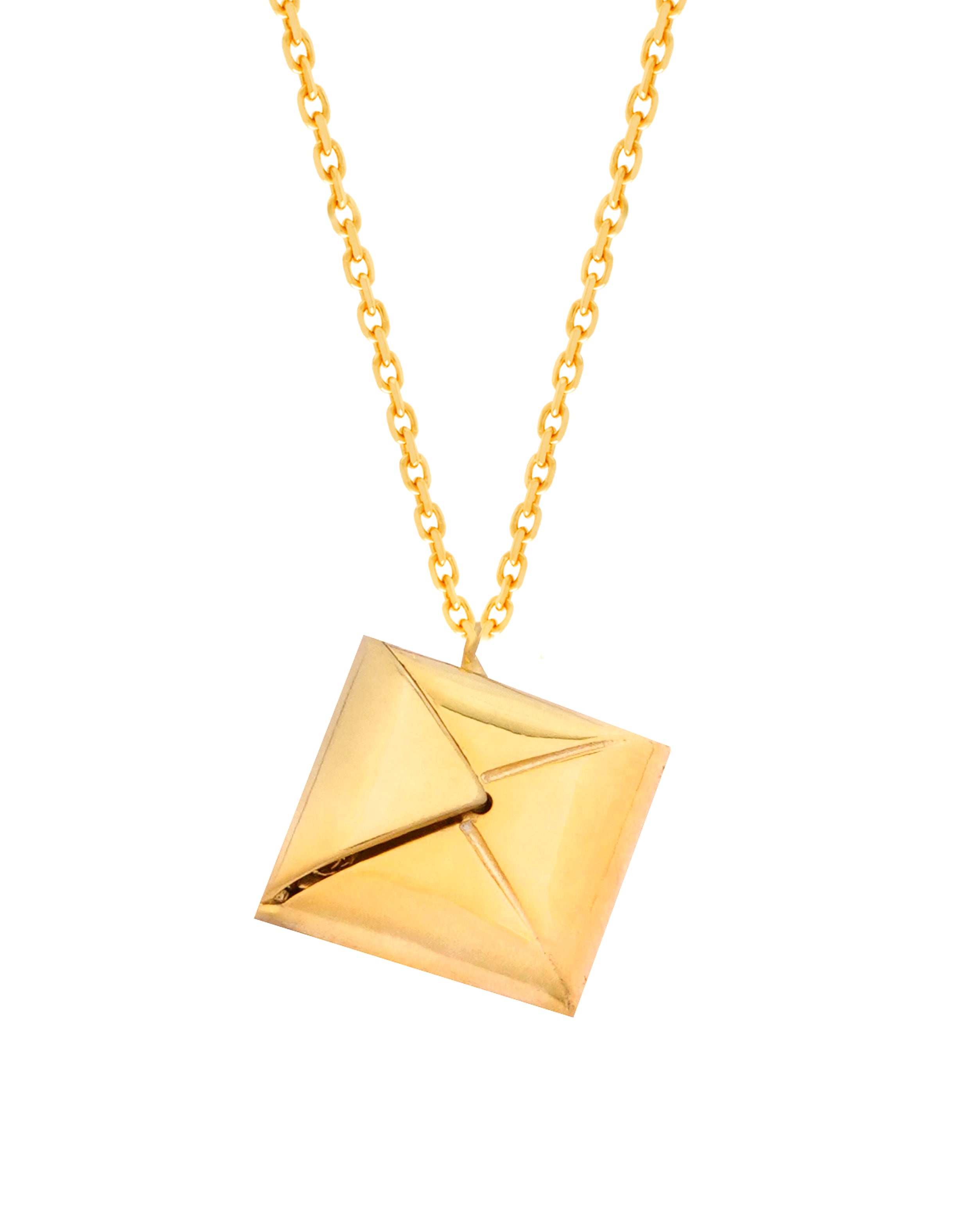 925 Silver Personalized Custom Envelope Letter Name Necklace - Leona Jewelry