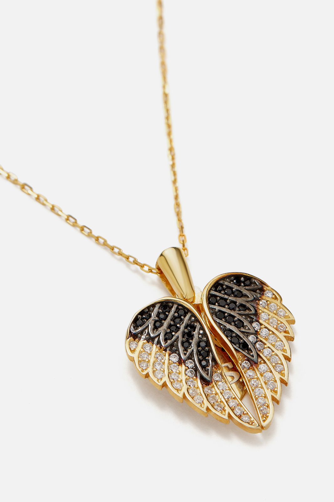 925 Silver Personalized Custom Angel Wings Name Necklace - Leona Jewelry