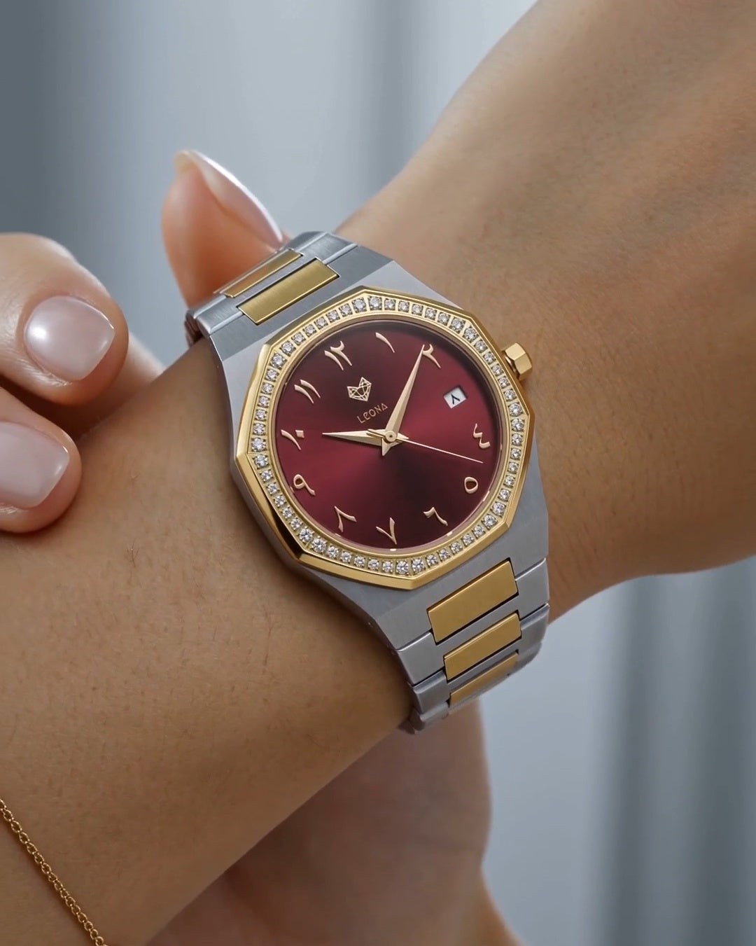 Marquise Red watch on the wrist