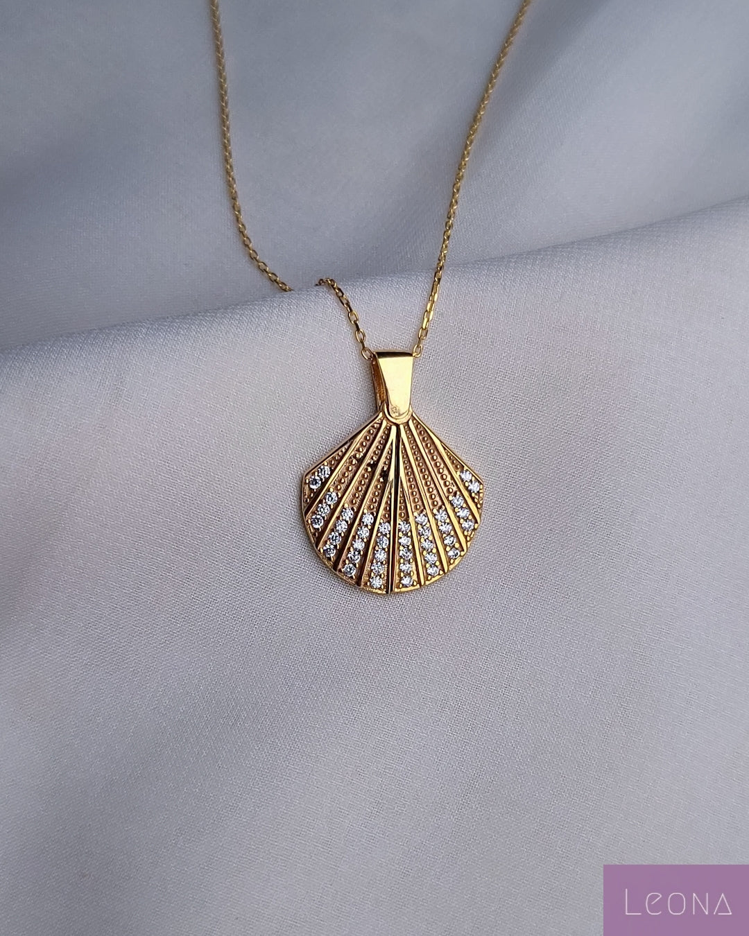 925 Silver Personalized Custom Shell Name Necklace - Leona Jewelry