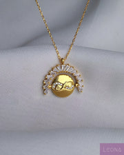 925 Silver Personalized Custom Rotating Coin Name Necklace - Leona Jewelry