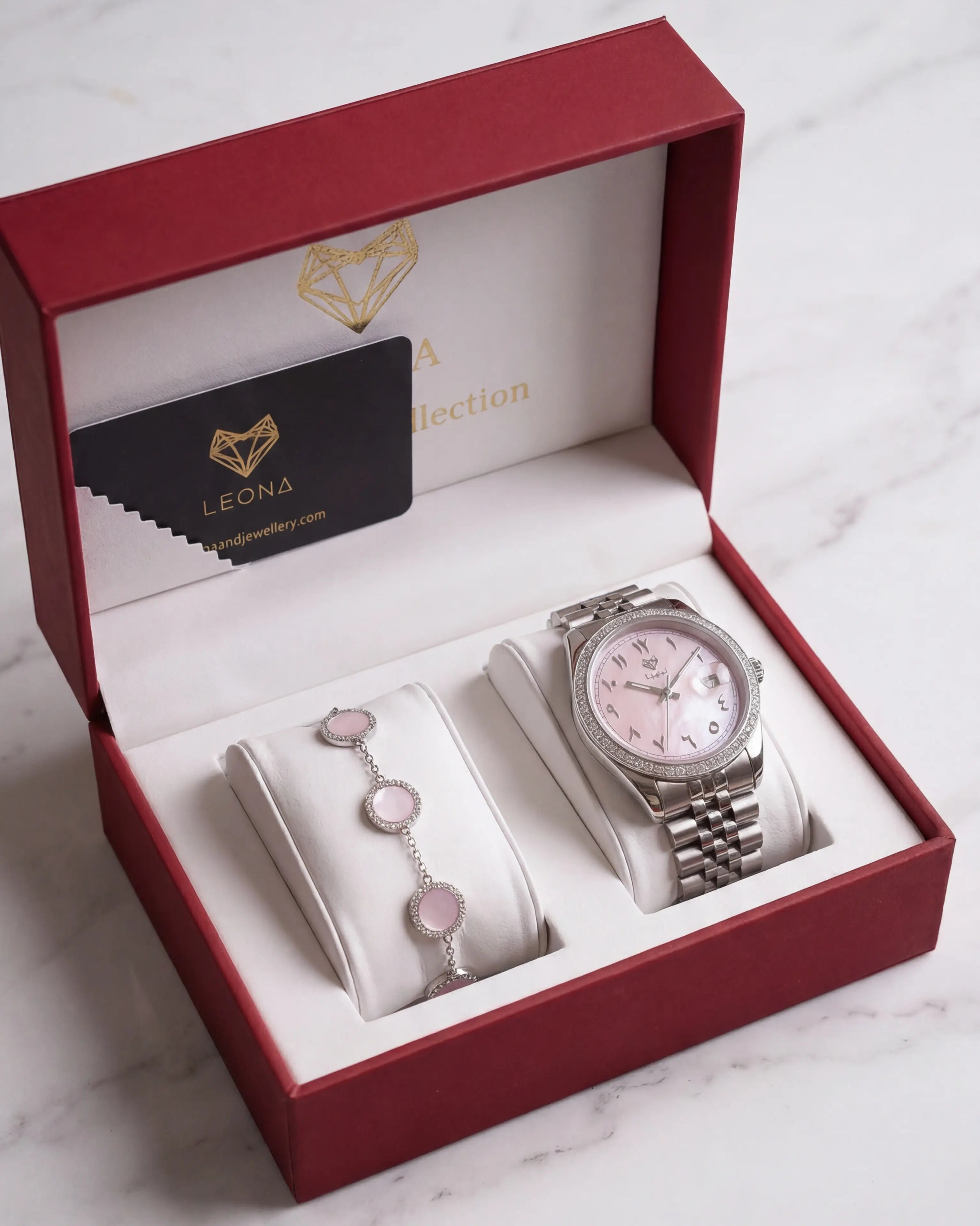 Perla Pink + Fine 925 Silver Bracelet