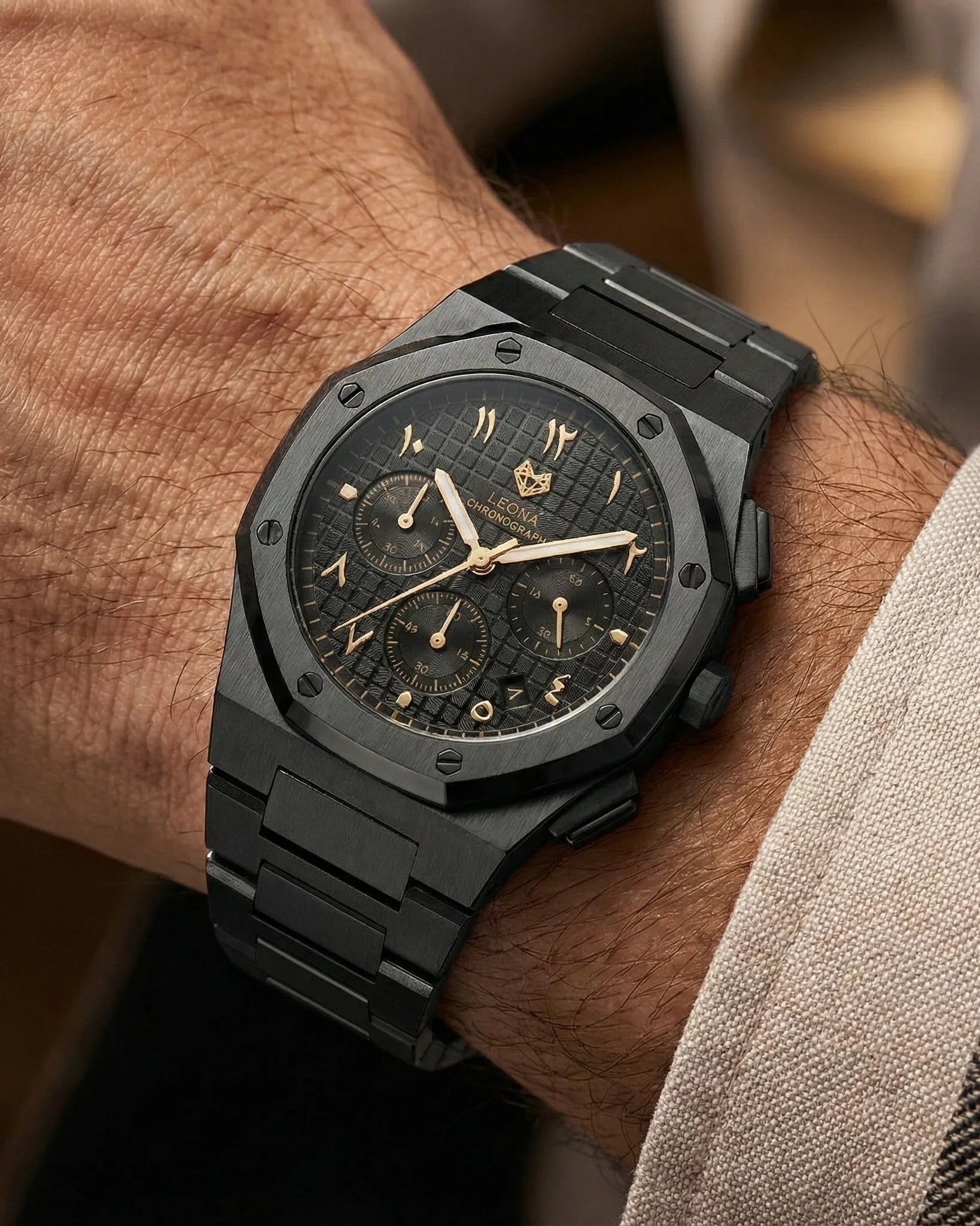 Royal Chronograph Black Edition Gold - Exclusive Collection
