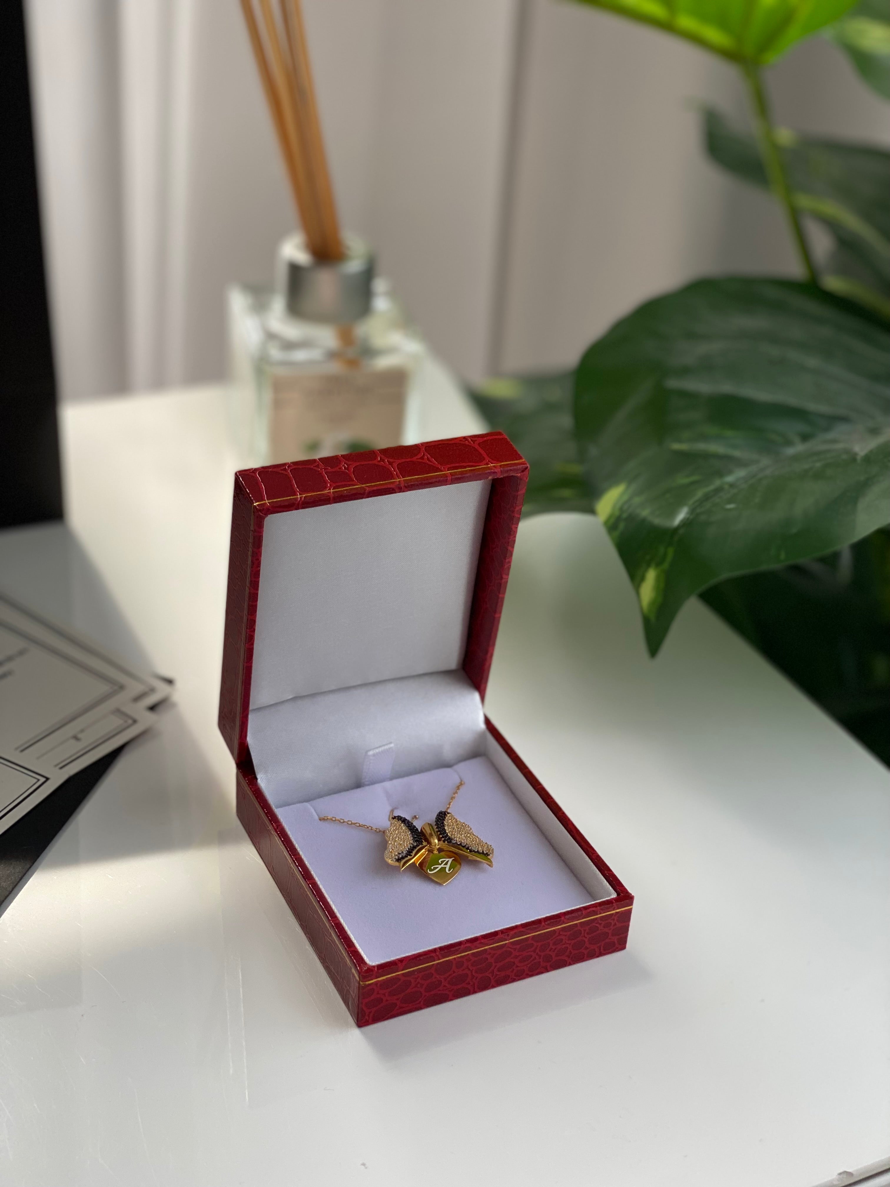 925 Silver Personalized Custom Butterfly Name Necklace - Leona Jewelry