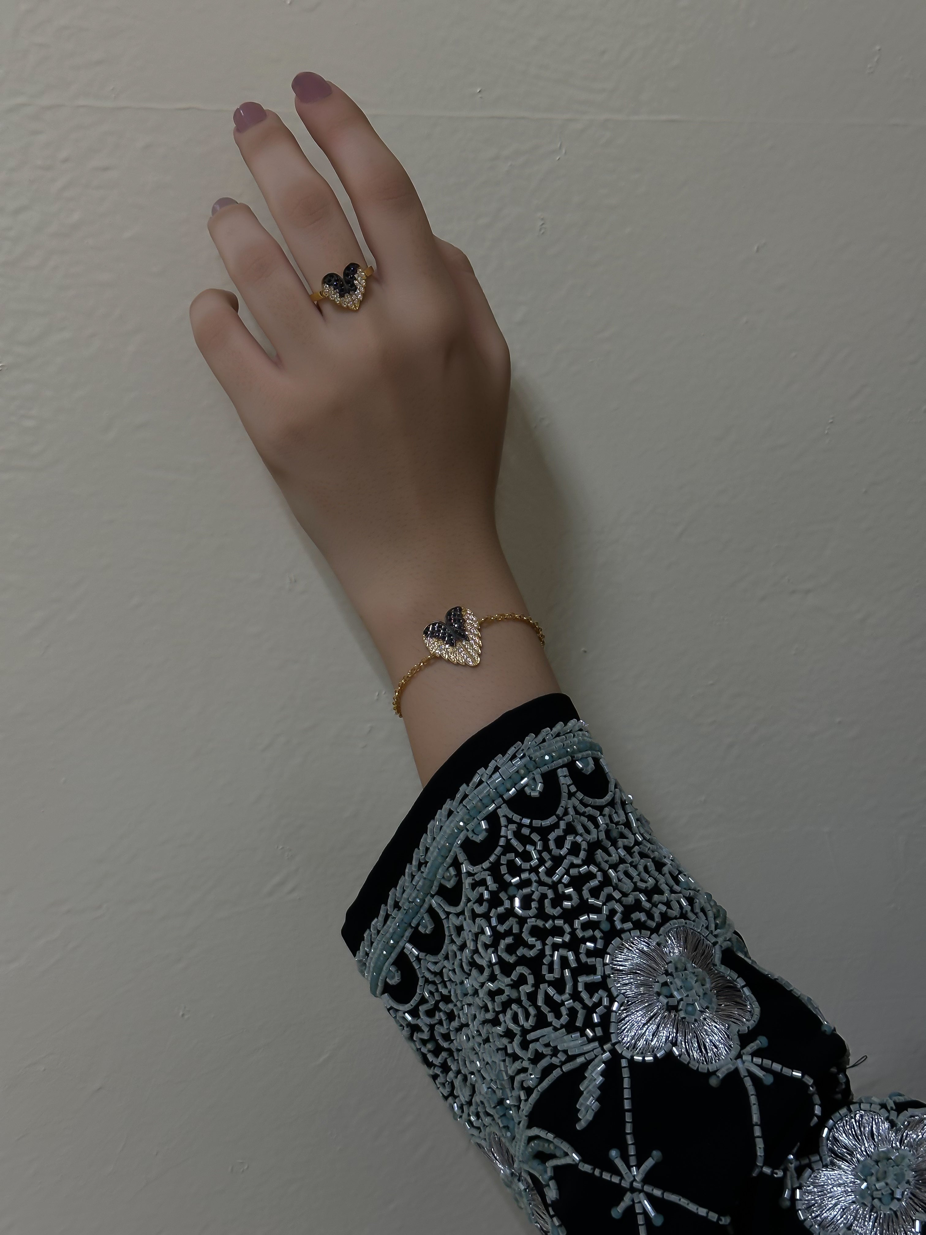 925 Silver Love Angel Wings Bracelet - Leona Jewelry