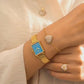 Elegance Watch Blue Turquoise Gold Plated