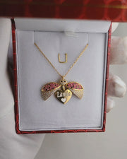 925 Silver Personalized Custom Ladybug Name Necklace
