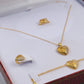 925 Silver Personalized Custom Golden Heart Jewelry Set