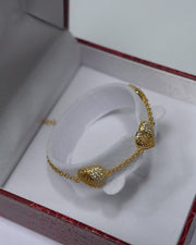 925 Silver Three hearts bracelet