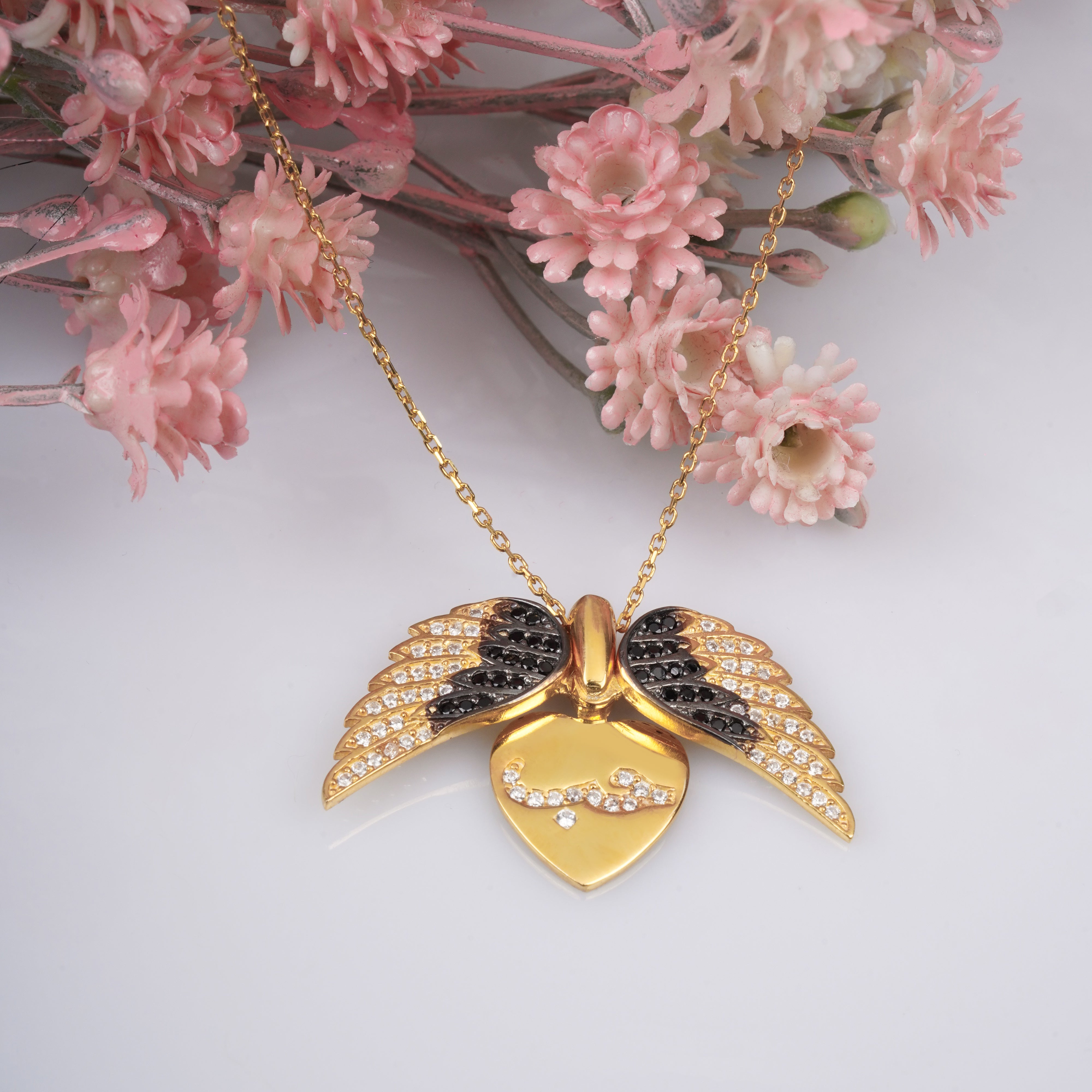 925 Silver Angel Wings of Love Necklace - Leona Jewelry