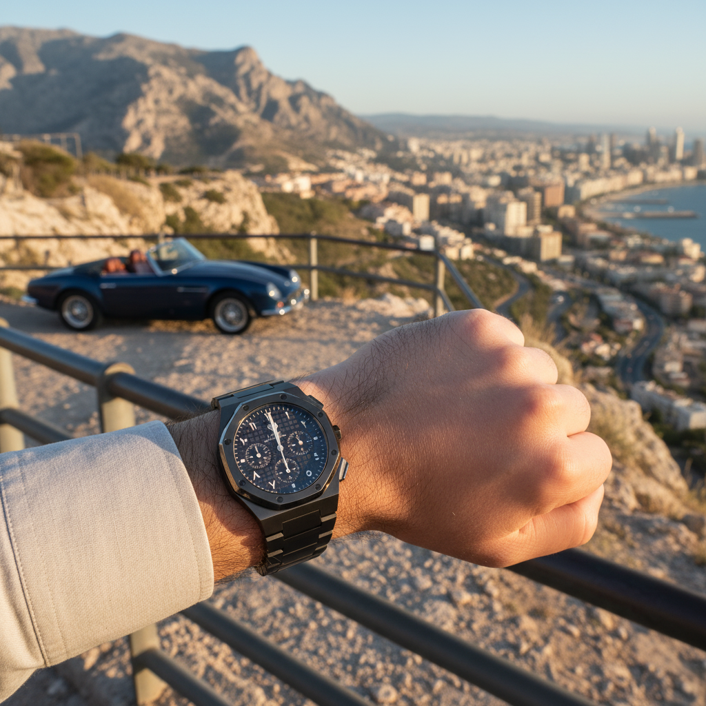 رويال كرونوجراف بلاك إيديشين فضي - المجموعة الحصرية