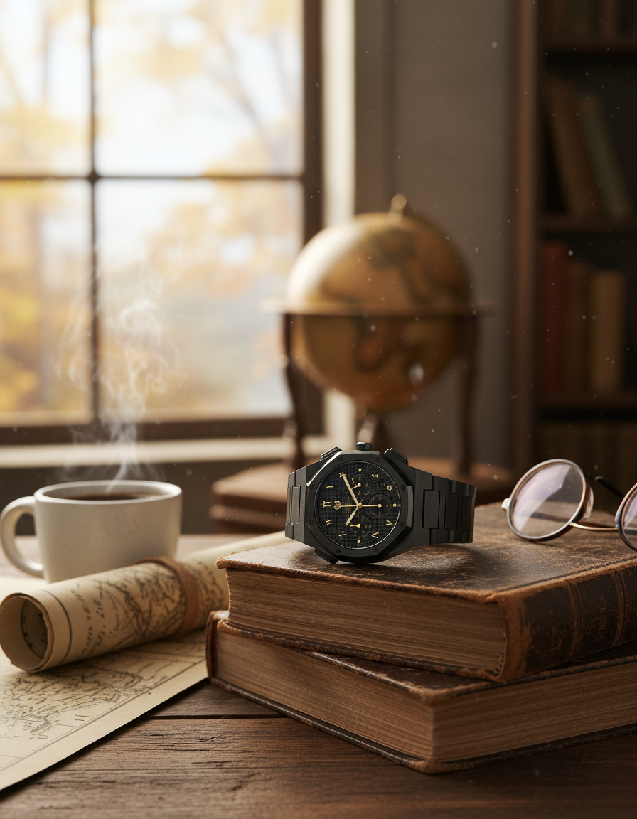 رويال كرونوجراف بلاك إيديشين ذهبي – المجموعة الحصرية