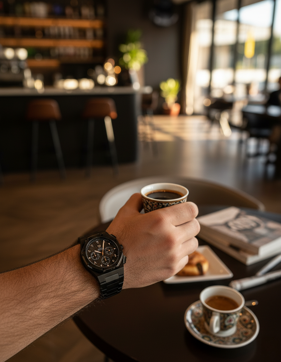 رويال كرونوجراف بلاك إيديشين ذهبي – المجموعة الحصرية