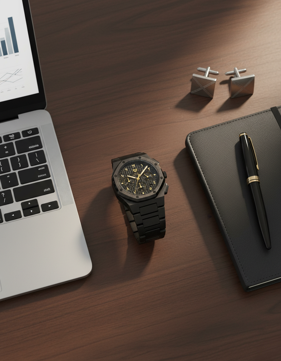 رويال كرونوجراف بلاك إيديشين ذهبي – المجموعة الحصرية