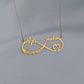 925 Silver Personalized Custom Two Names Infinity Necklace