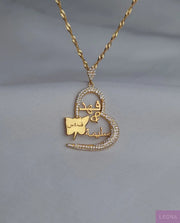 925 Silver Personalized Custom Love Couple Names & Butterfly Necklace