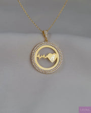925 Silver Personalized Custom Heartbeat Necklace