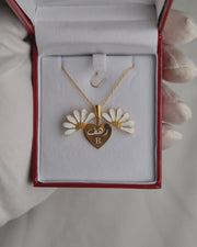 925 Silver Personalized Custom White Flower Name Necklace