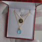 925 Silver Personalized Custom Letter Necklace with Blue Stone