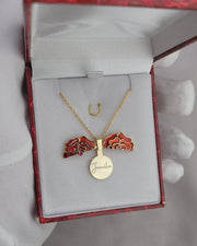 925 Silver Personalized Custom Rose Name Necklace