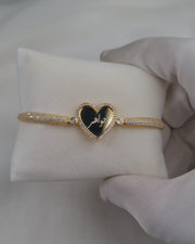 925 Silver Personalized Custom Heart Name Bracelet