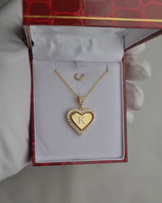925 Silver Personalized Custom Rotating Heart Name Necklace