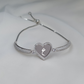 925 Silver Personalized Custom Heart Name Bracelet