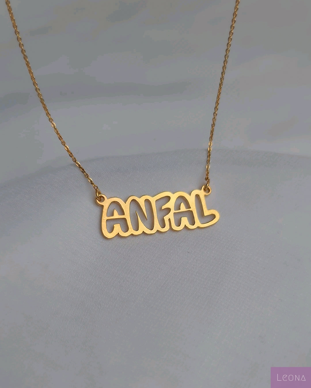 Custom name necklace store real gold