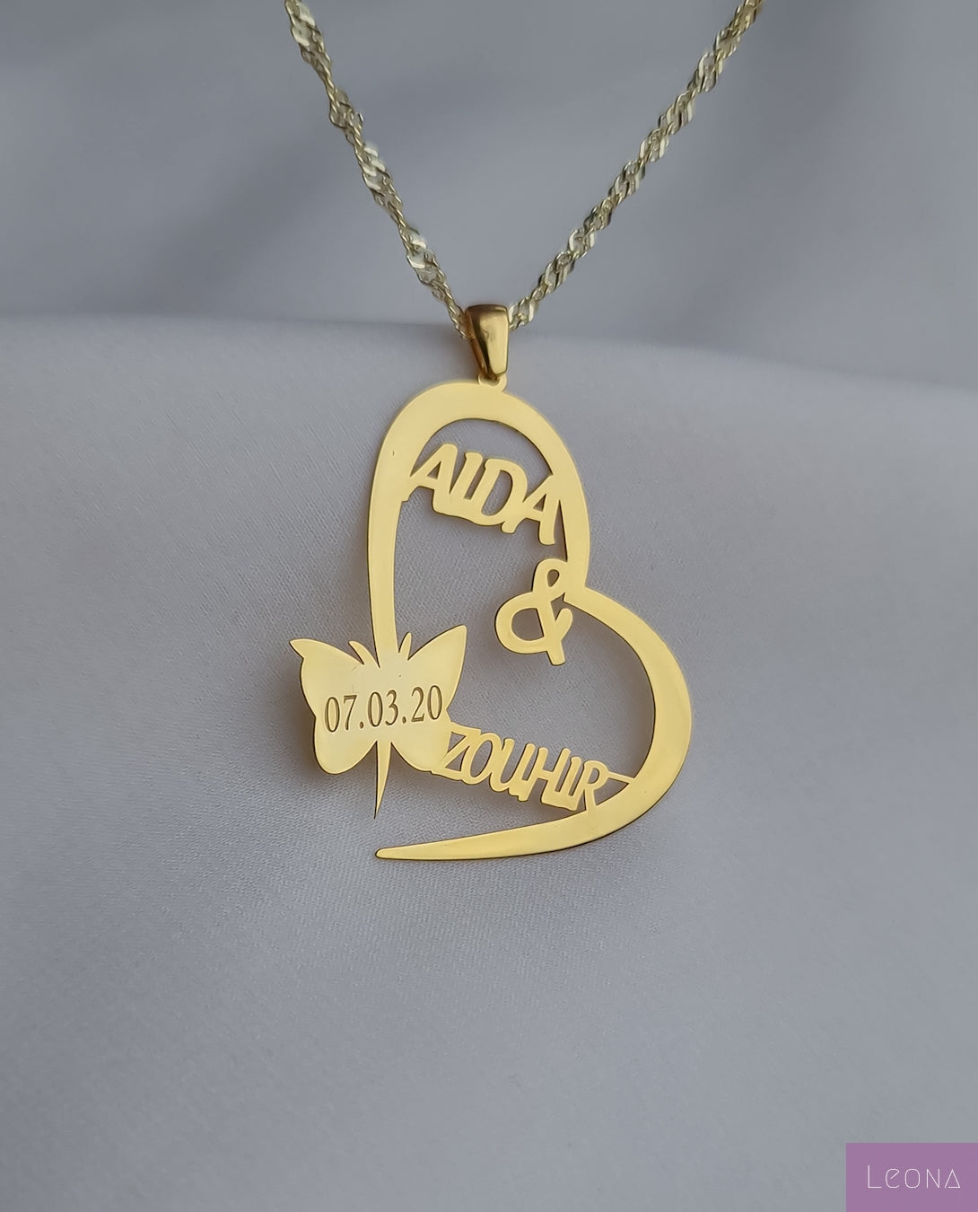 925 Silver Personalized Custom Couple Names Necklace