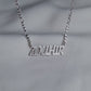 925 Silver Personalized Custom Name With Stones Necklace