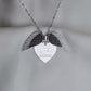 925 Silver Personalized Custom Big Angel Wings Name Necklace